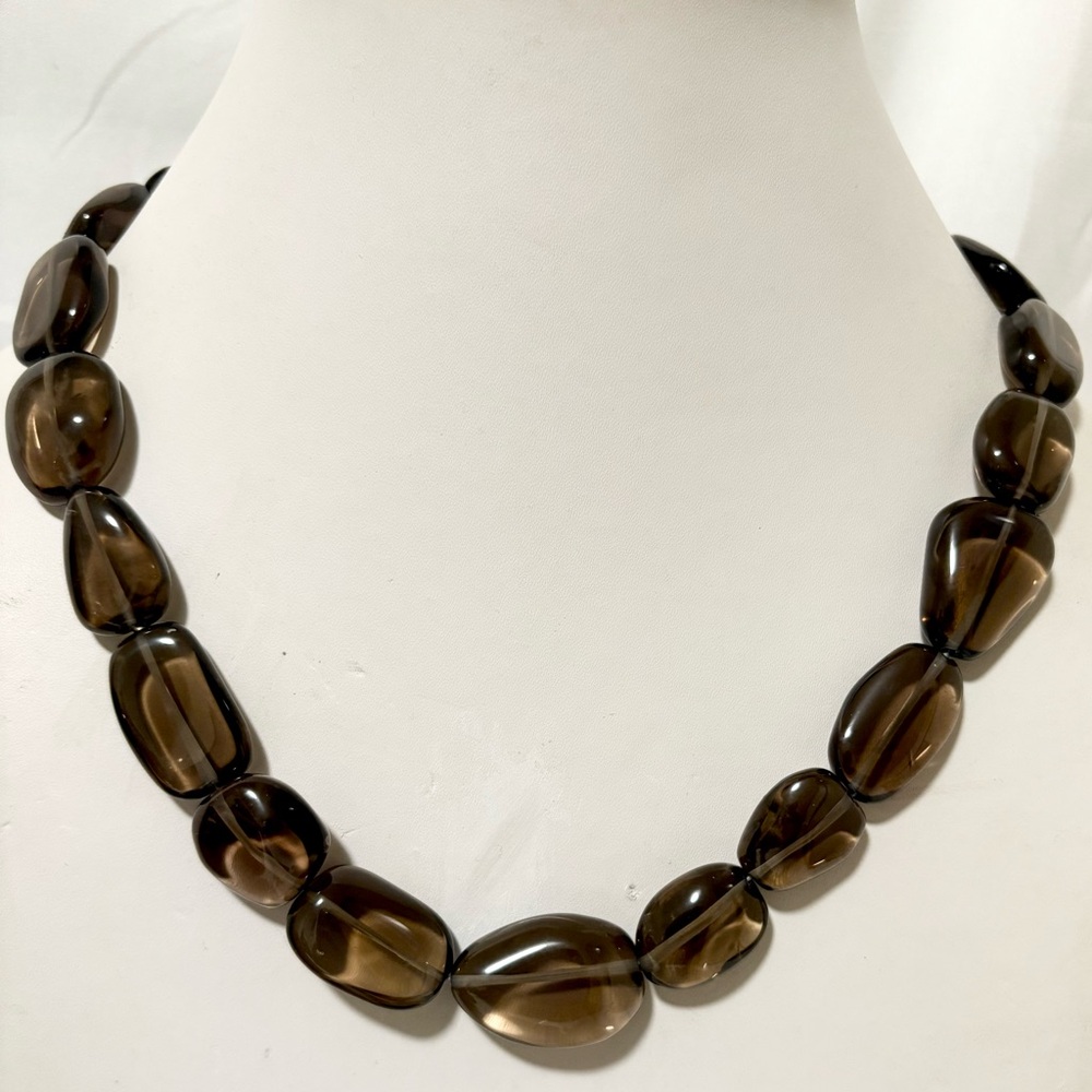 Handmade smoky Beaded Necklace